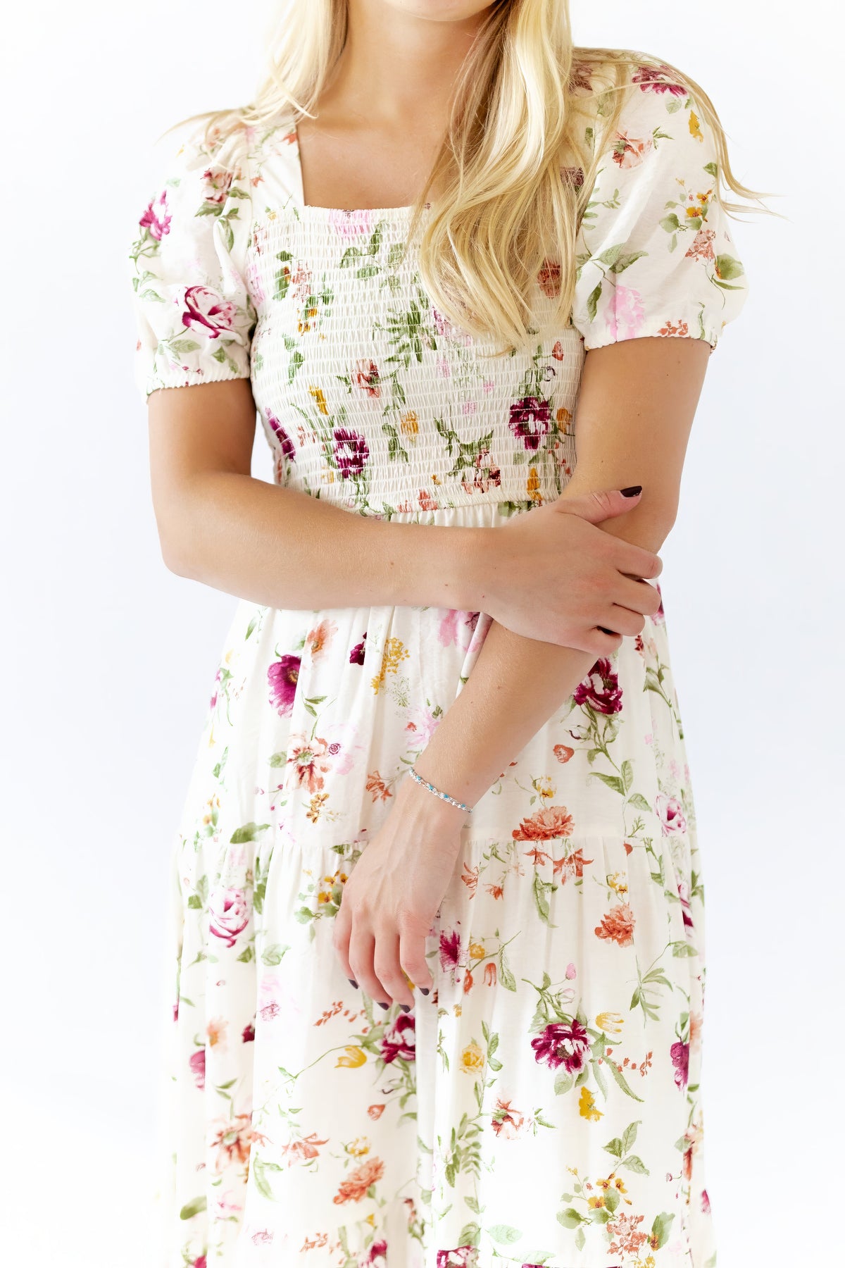 Eleanor Floral Square Neck Dress