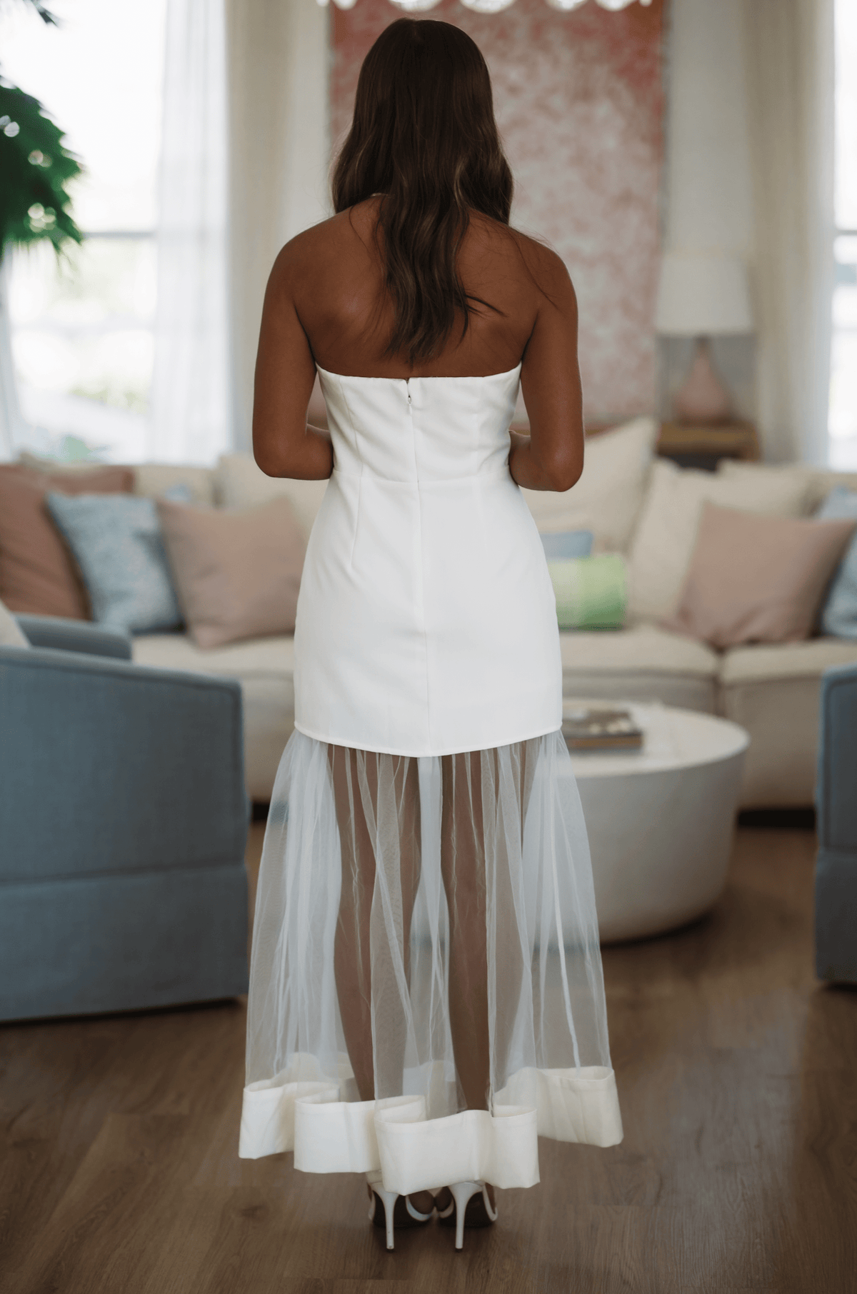 Sheer Excitement Maxi Dress - White