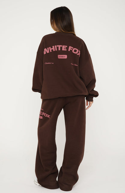 Studio 17 Raven Wide Leg Sweatpants Chocolate