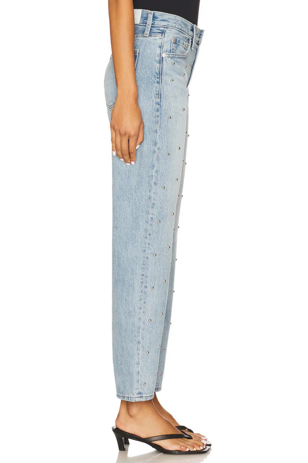 Lexi Mid Rise Bowed Straight Jean - Aries