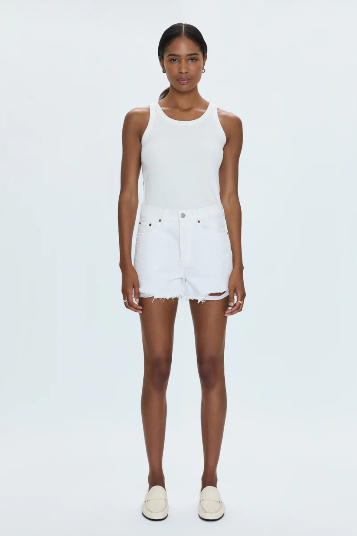 Nova High Rise Short - Luxe White Vintage