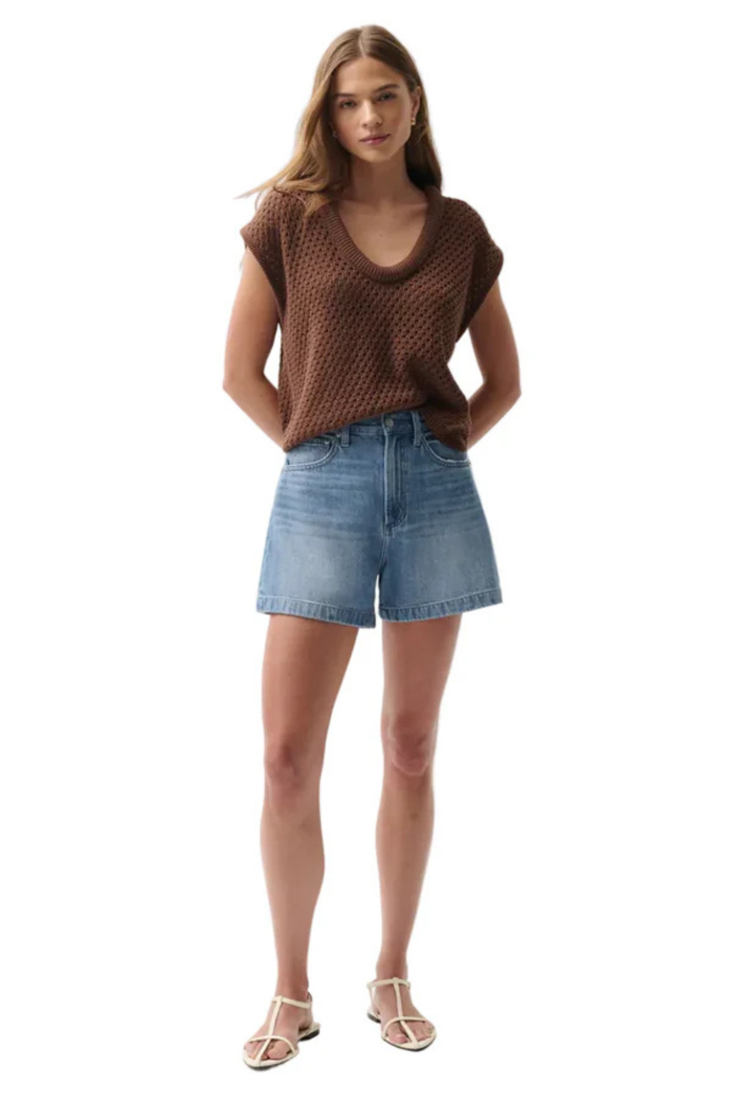 Saige High Rise Short - Sail Away