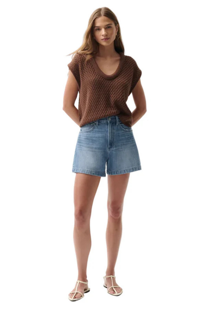 Saige High Rise Short - Sail Away