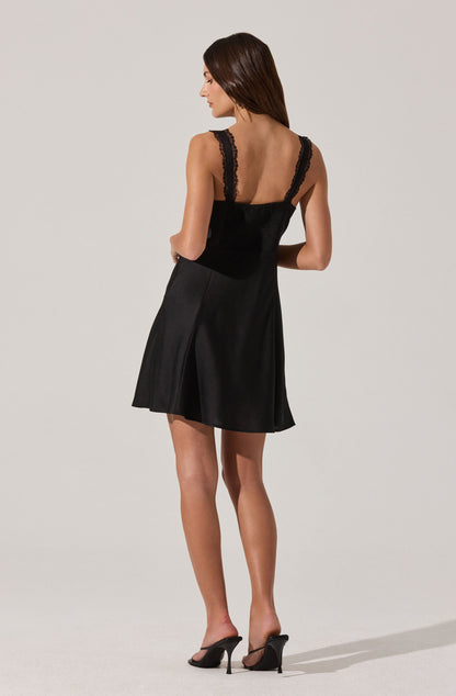 Alva Lace Trim Mini Dress