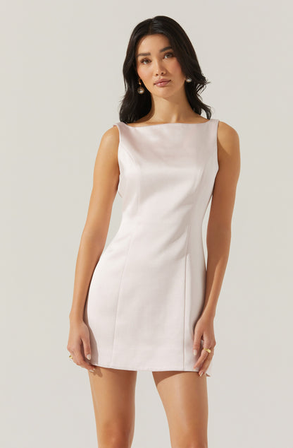 Alisanne Satin Mini Dress