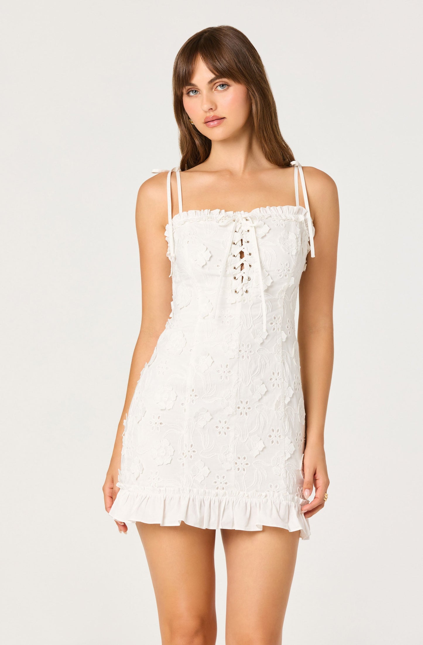 Breanna Eyelet Corset Mini Dress