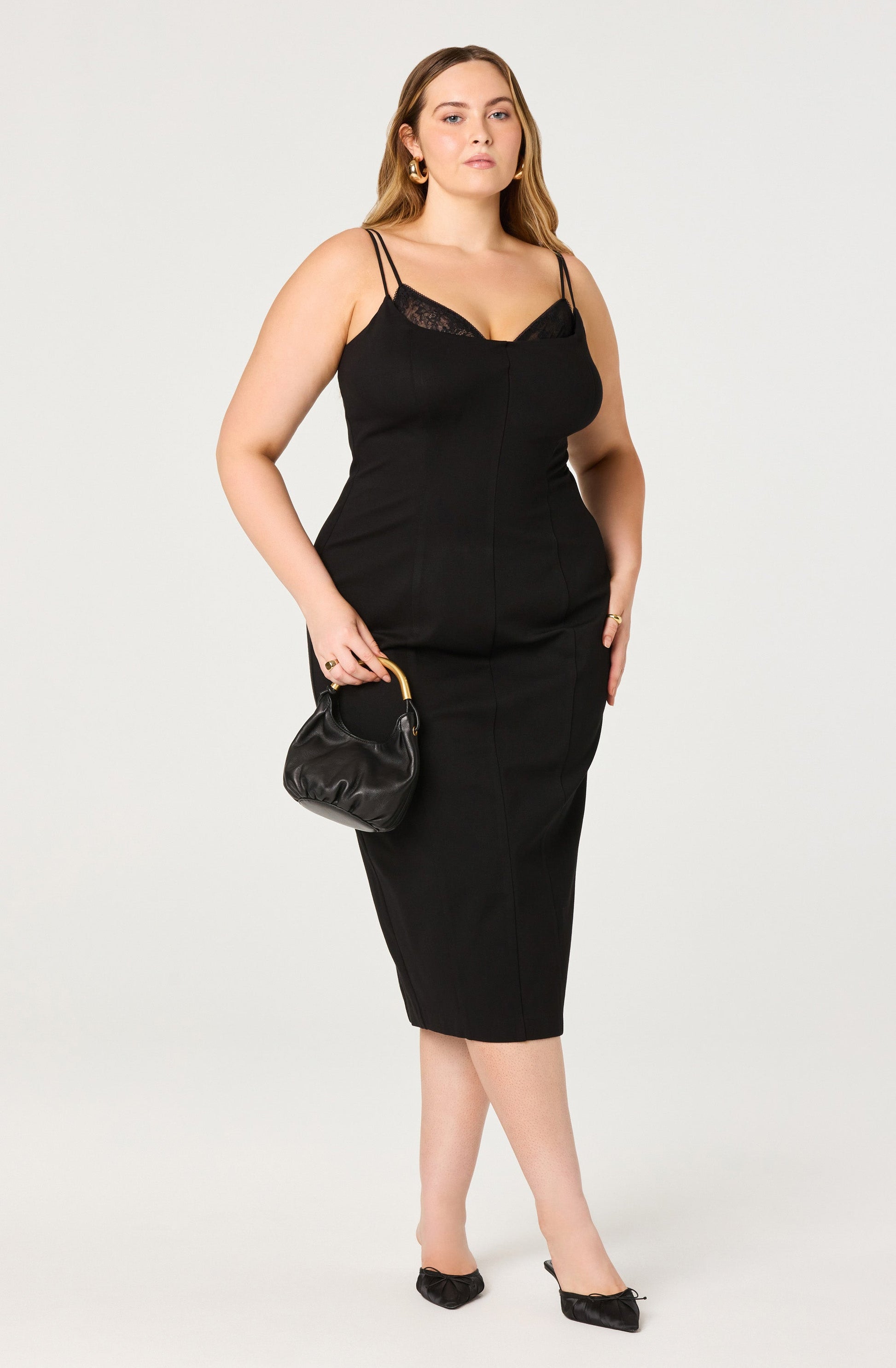 Allura Peekaboo Lace Midi Dress