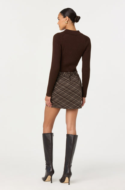 Baylie Mixed Media Mini Dress