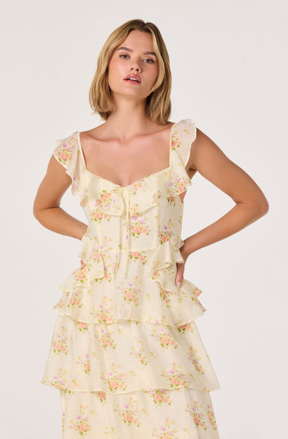 Adessa Floral Ruffle Tiered Maxi Dress