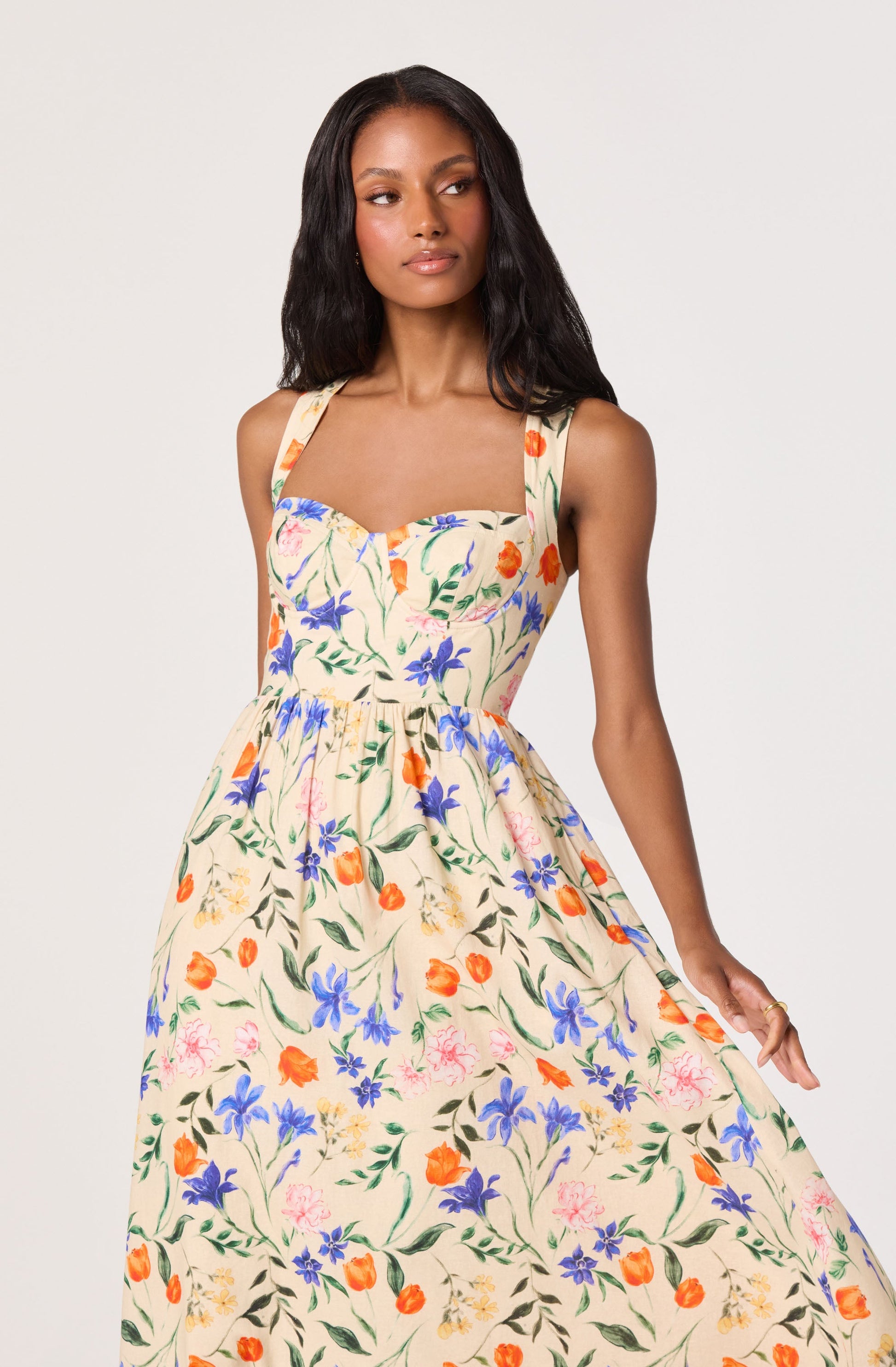Beryl Garden Floral Midi Dress