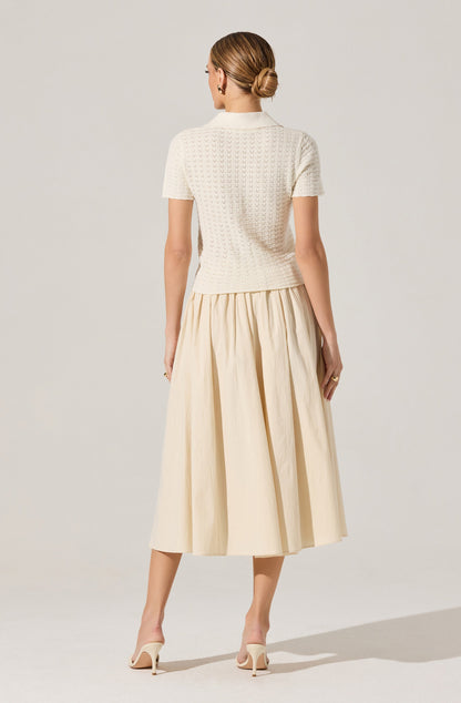 Attwell Pleated Midi Skirt
