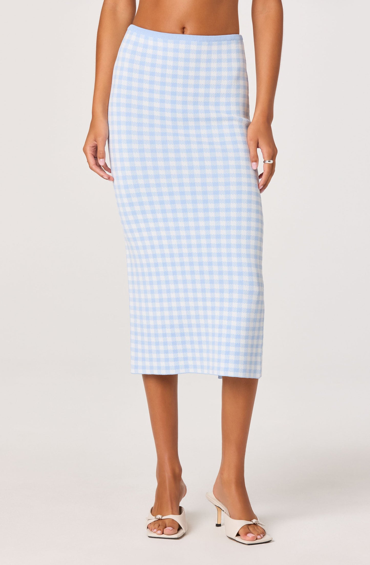 Babbett Gingham Sweater Midi Skirt