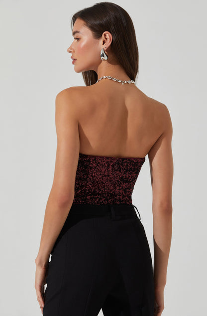 Arista Sweetheart Sequin Top