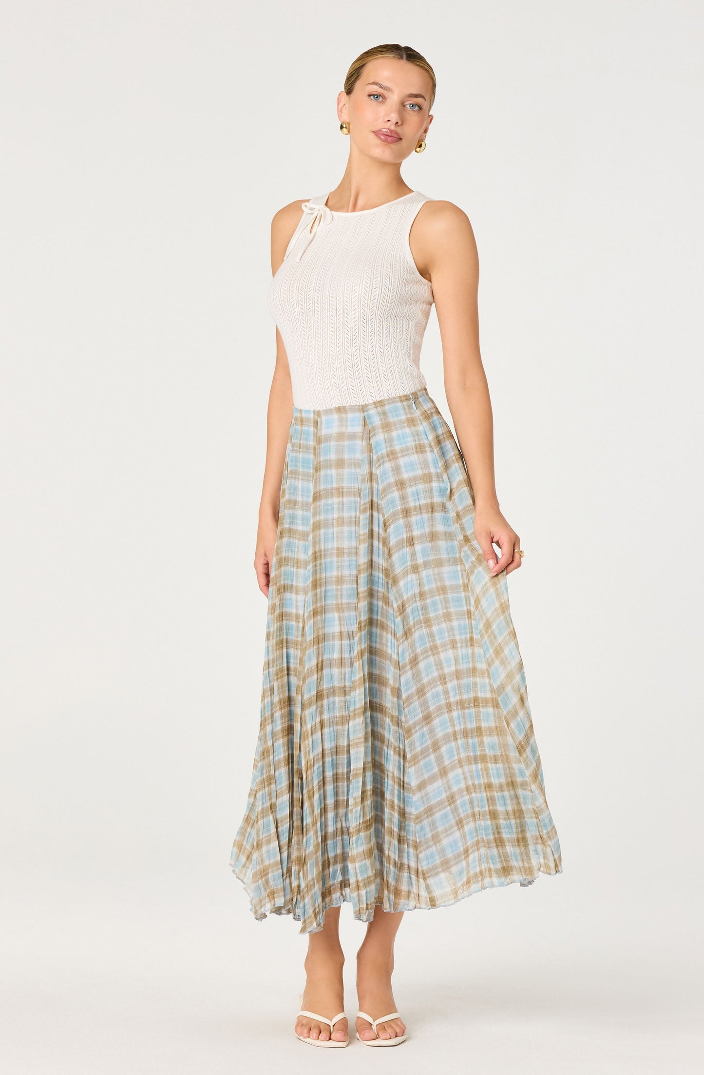 Alyse Pointelle Knit Sleeveless Top