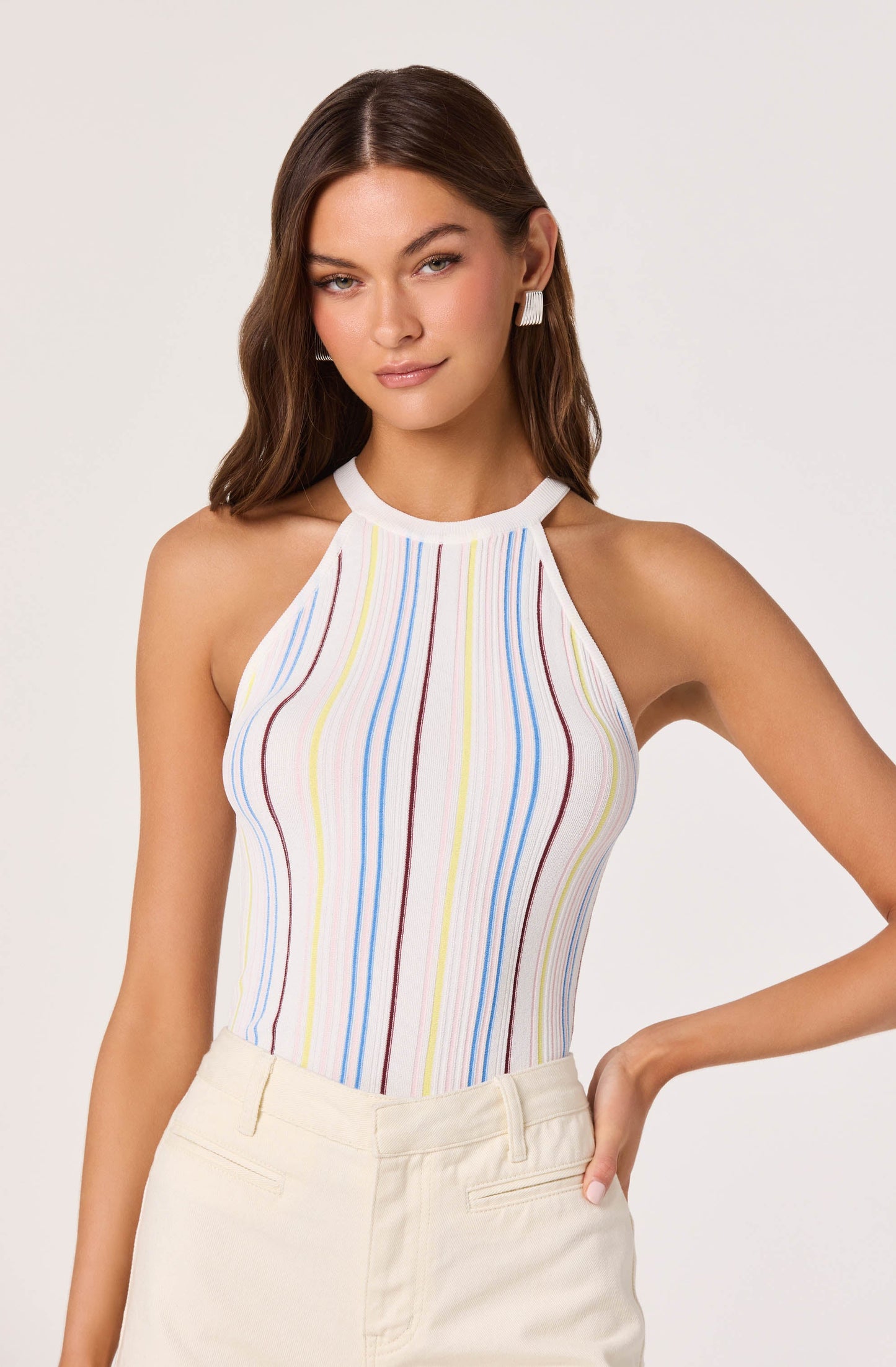 Betia Multi-Stripe Ribbed Tank