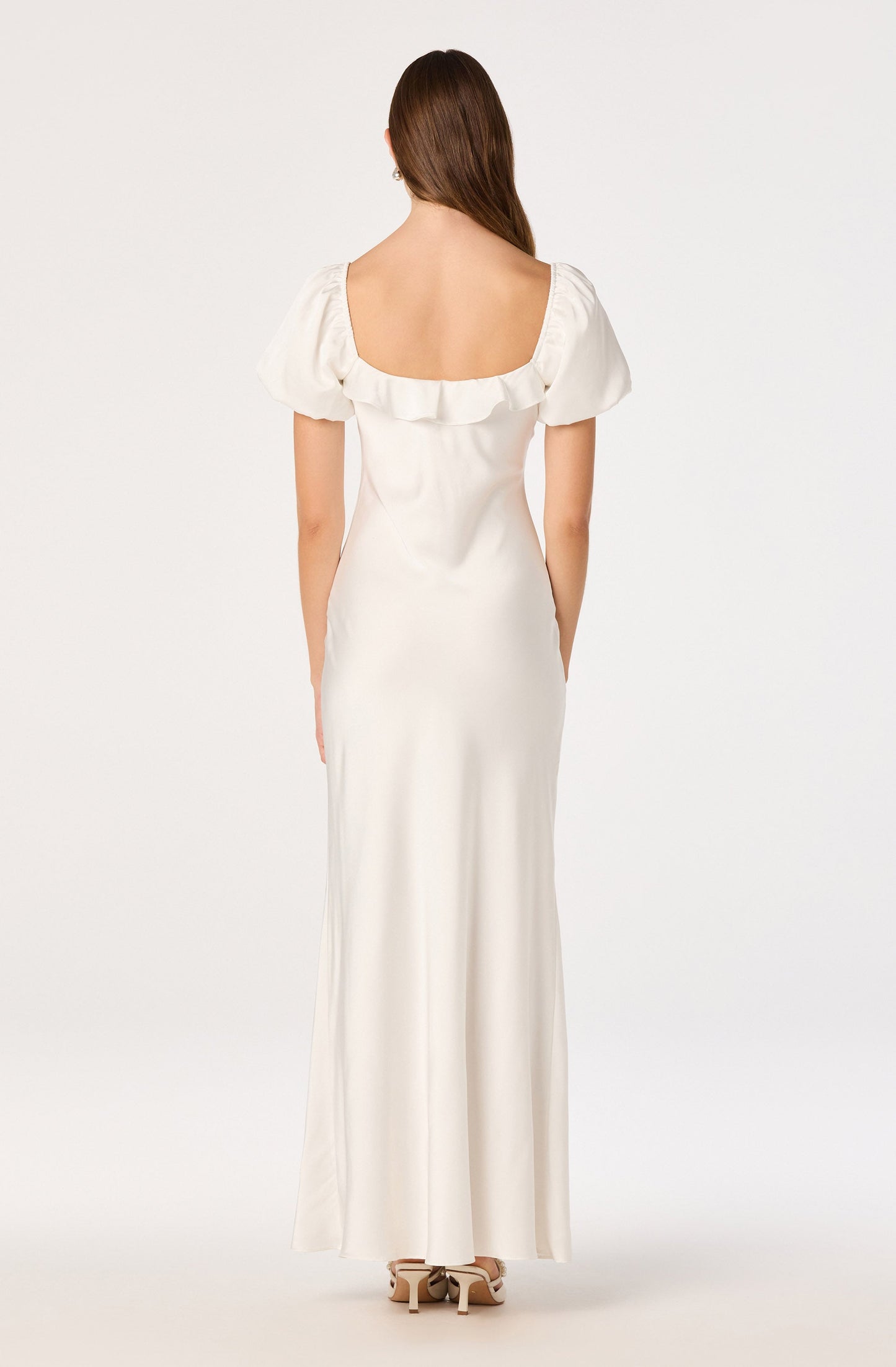 Bethrose 3D Rose Satin Maxi Dress