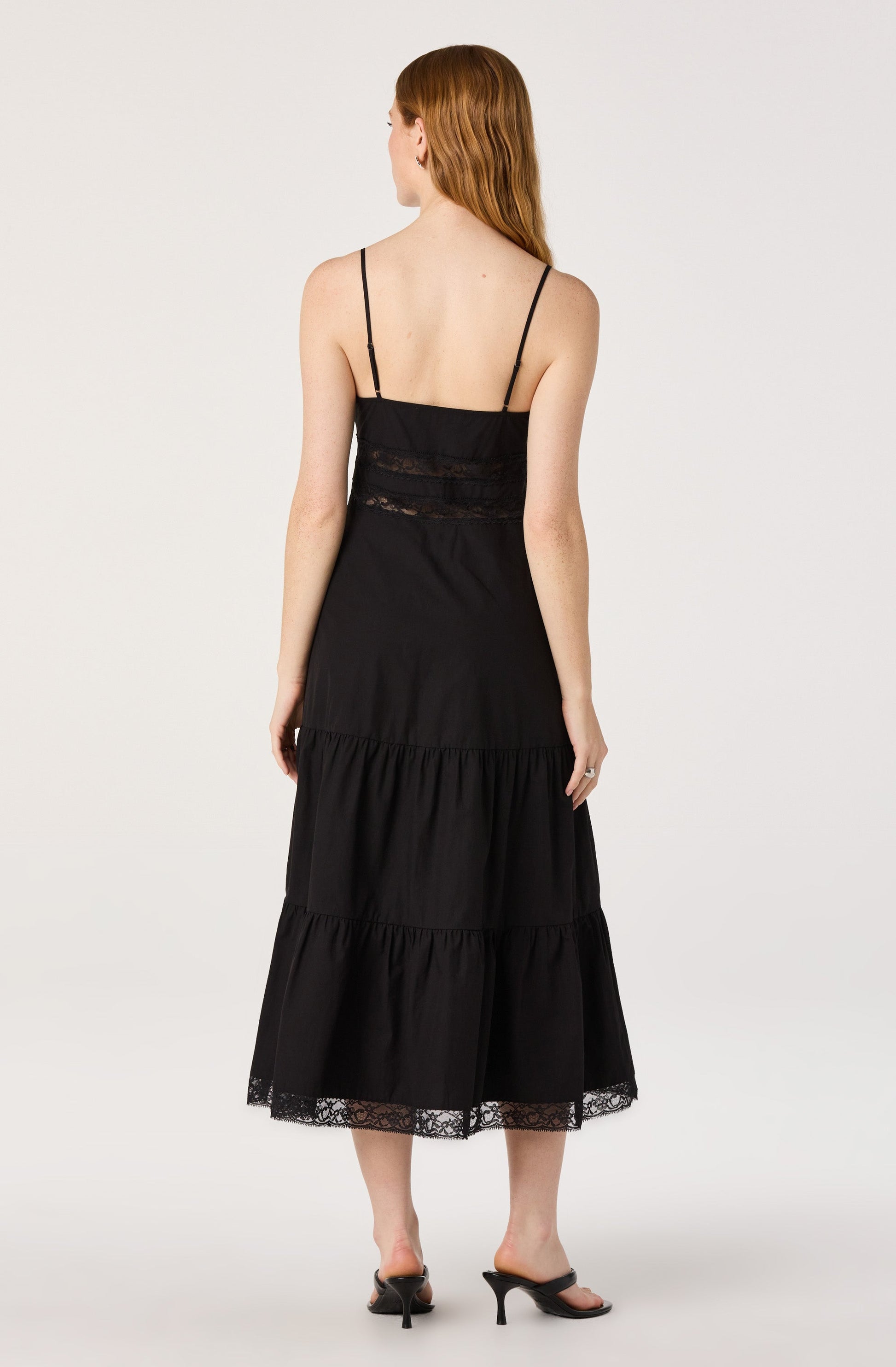 Berenice Lace Trim Midi Dress
