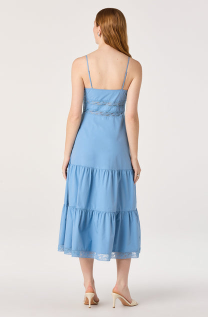 Berenice Lace Trim Midi Dress