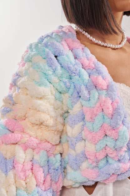 ALIA CHUNKY CHENILLE KNIT CARDIGAN