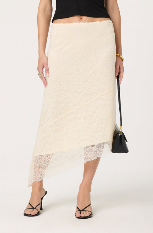 Asym lace skirt