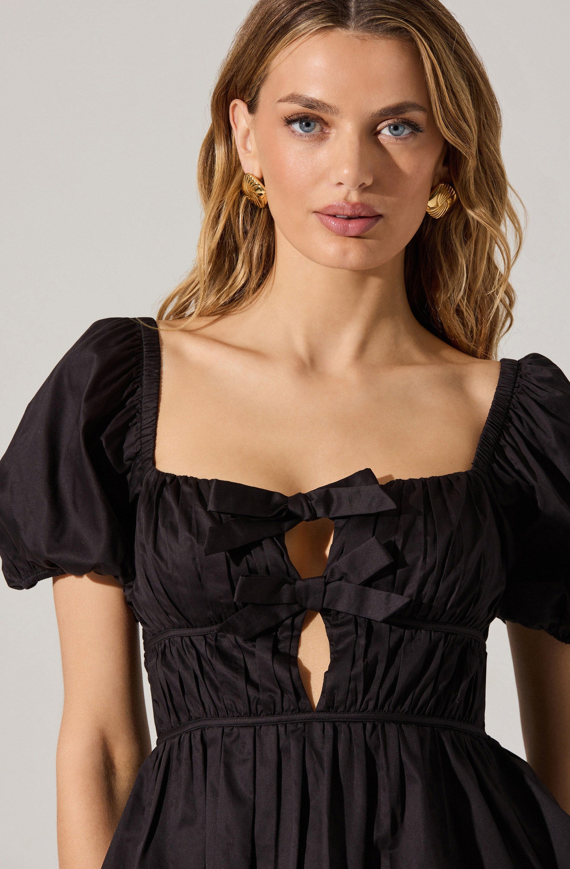 Bow Front Peplum Top
