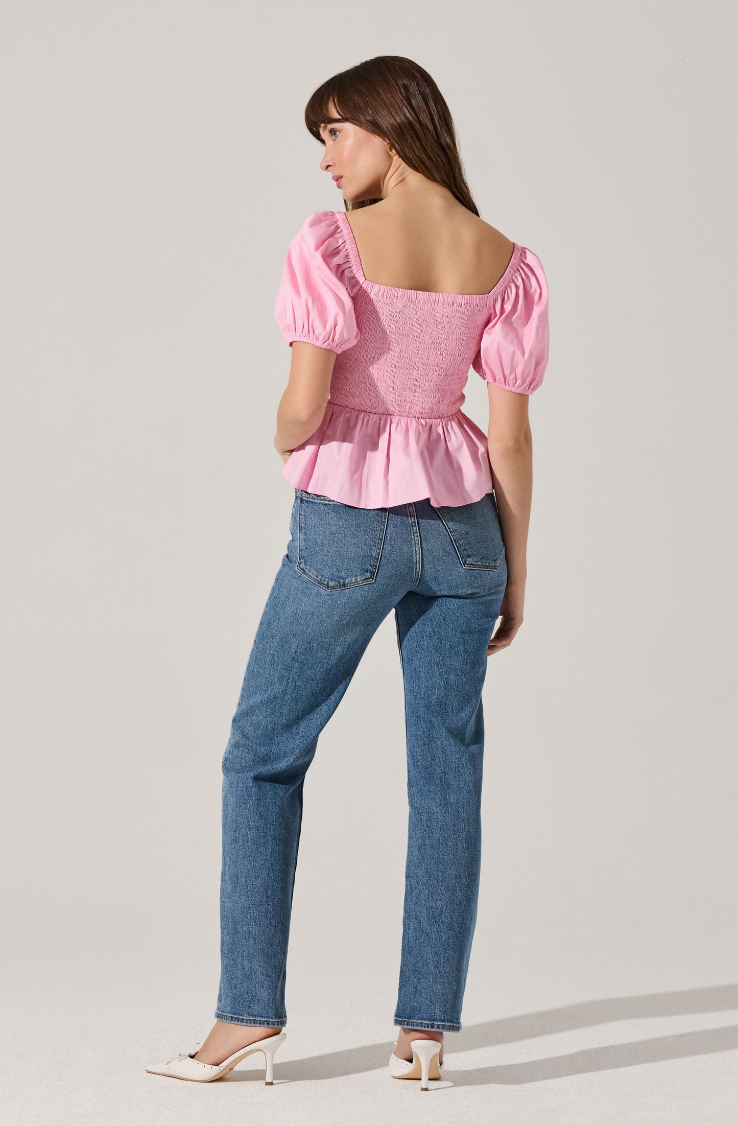 Bow Front Peplum Top