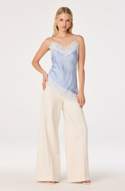 Analise Lace Trim Asymmetric Tank