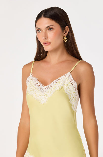 Analise Lace Trim Asymmetric Tank