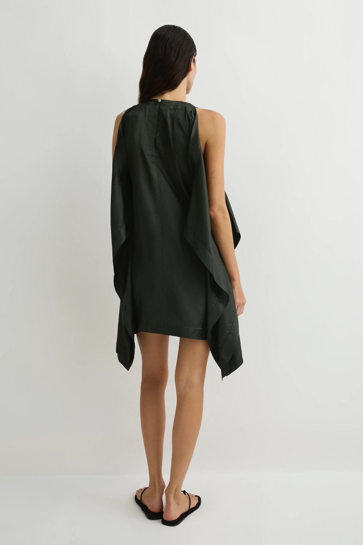 BONDI BORN Como Waterfall Mini Dress - Forest