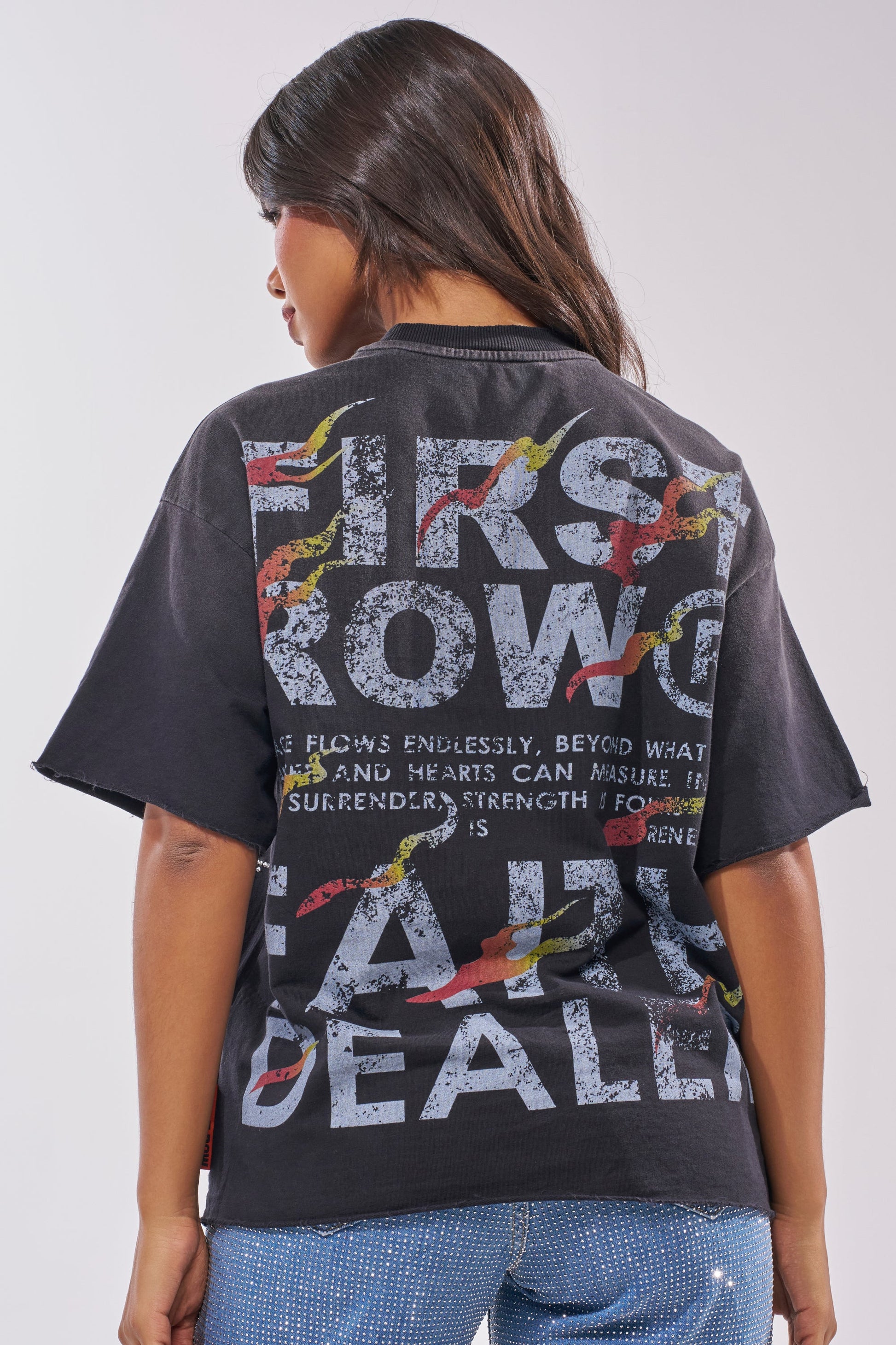 20XX RHINESTONE CANVAS T-SHIRT