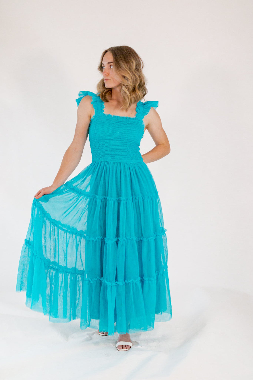 Carmie Tulle Maxi・Turquoise