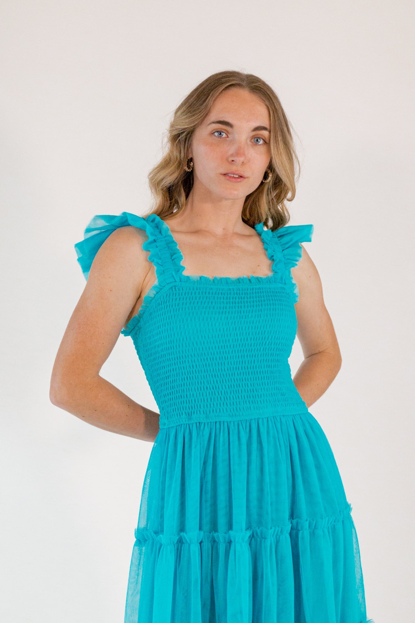 Carmie Tulle Maxi・Turquoise