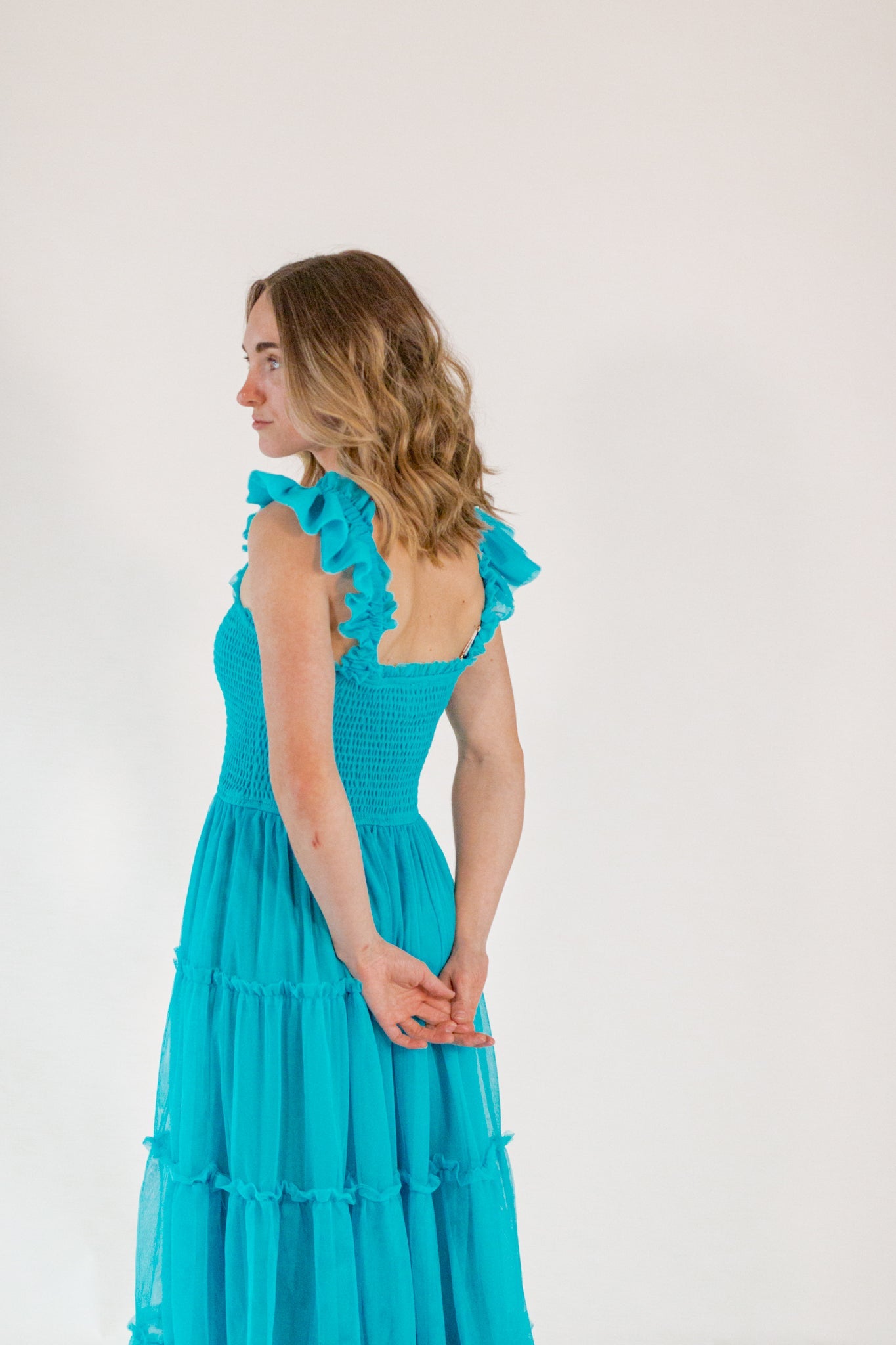Carmie Tulle Maxi・Turquoise