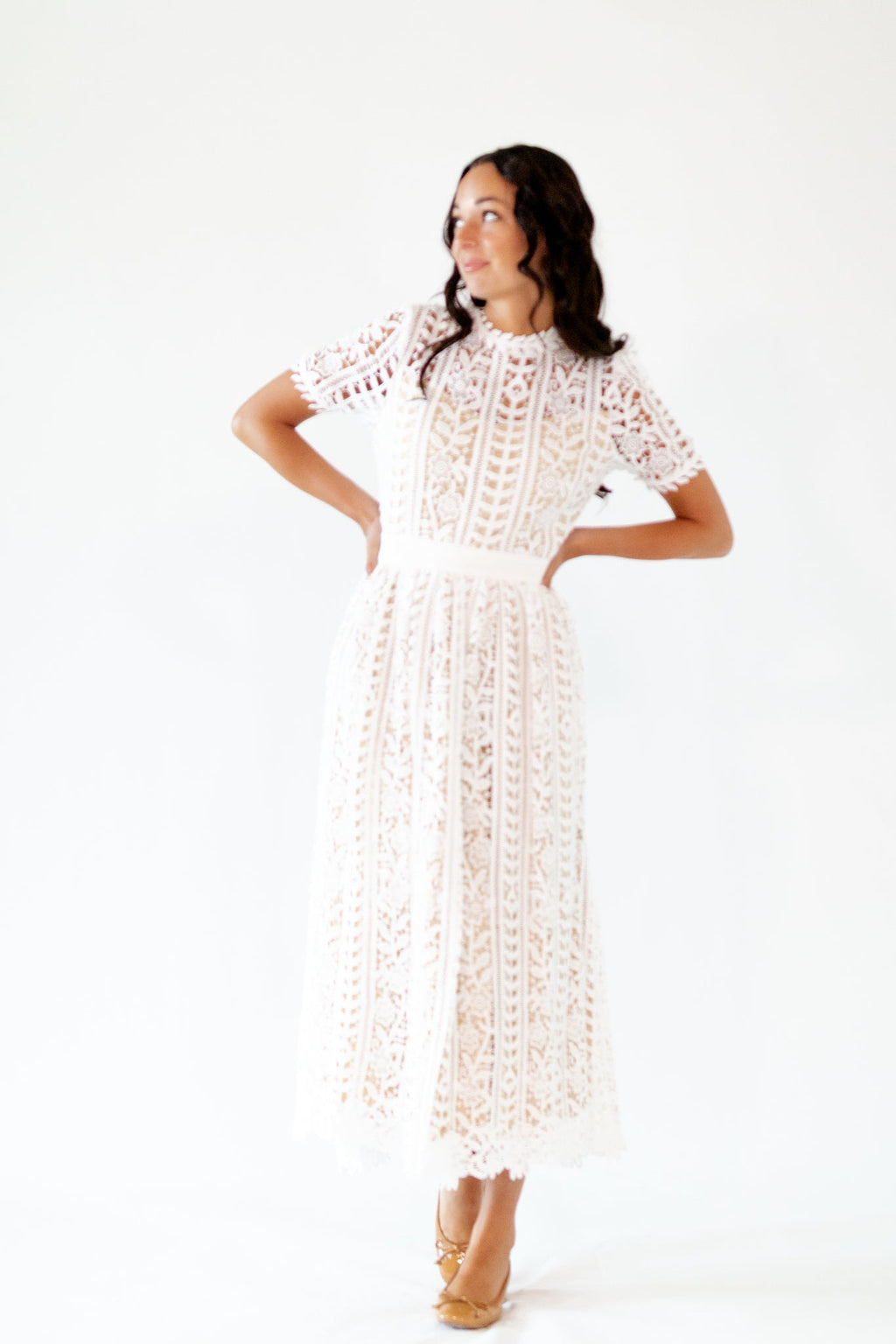 Angelica Lace Midi Dress