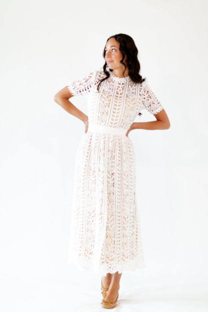 Angelica Lace Midi Dress