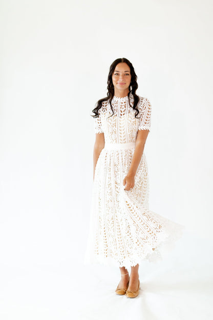 Angelica Lace Midi Dress