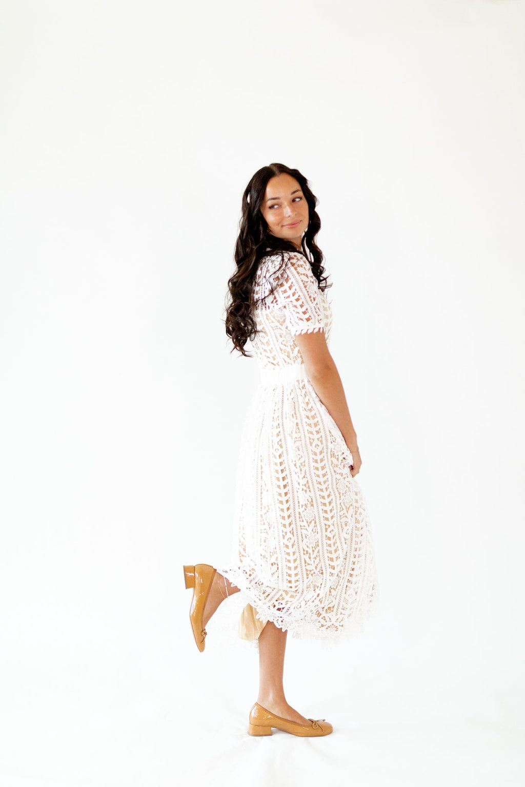 Angelica Lace Midi Dress