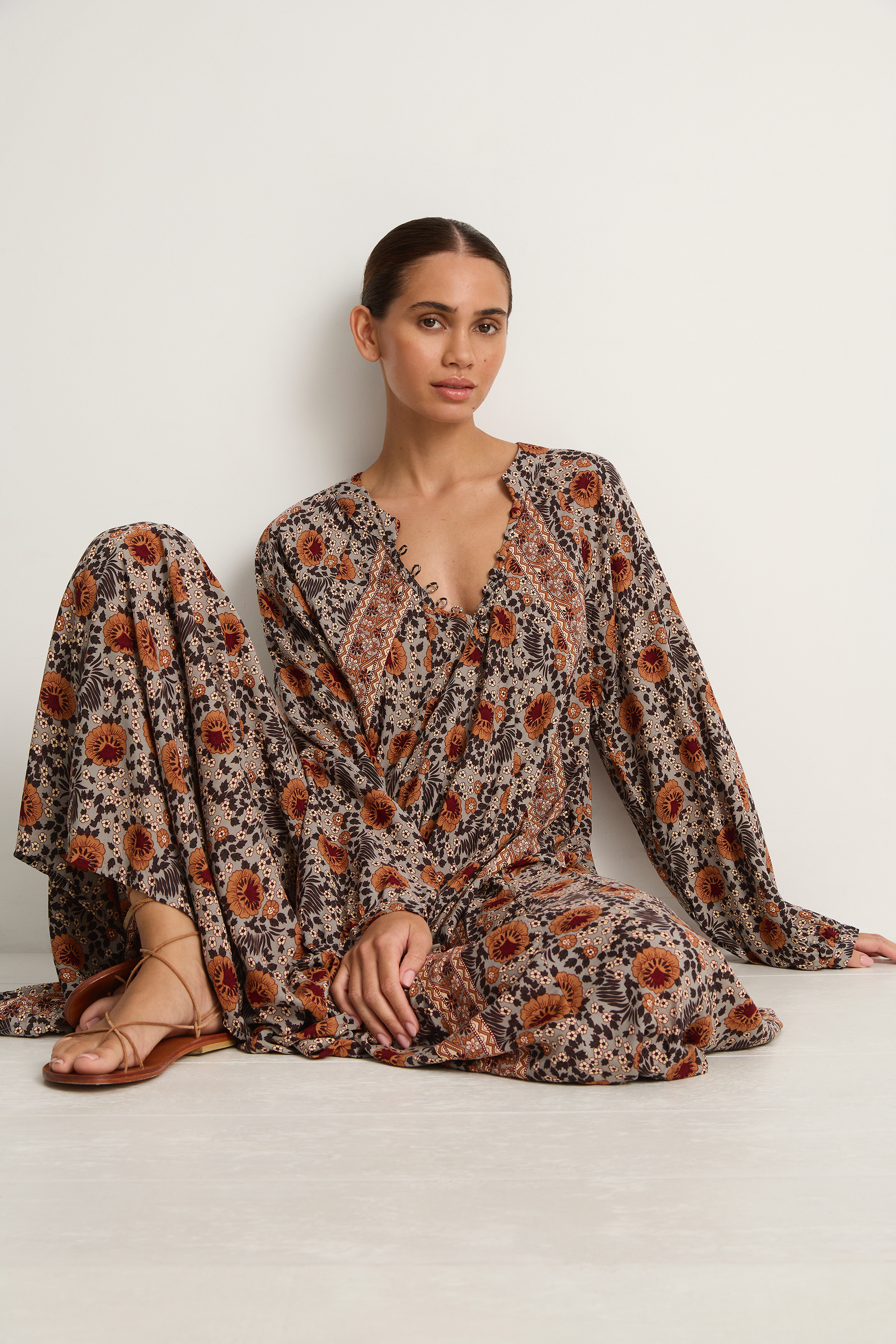 Natalie Martin Fiore Maxi - Vintage Flowers Slate