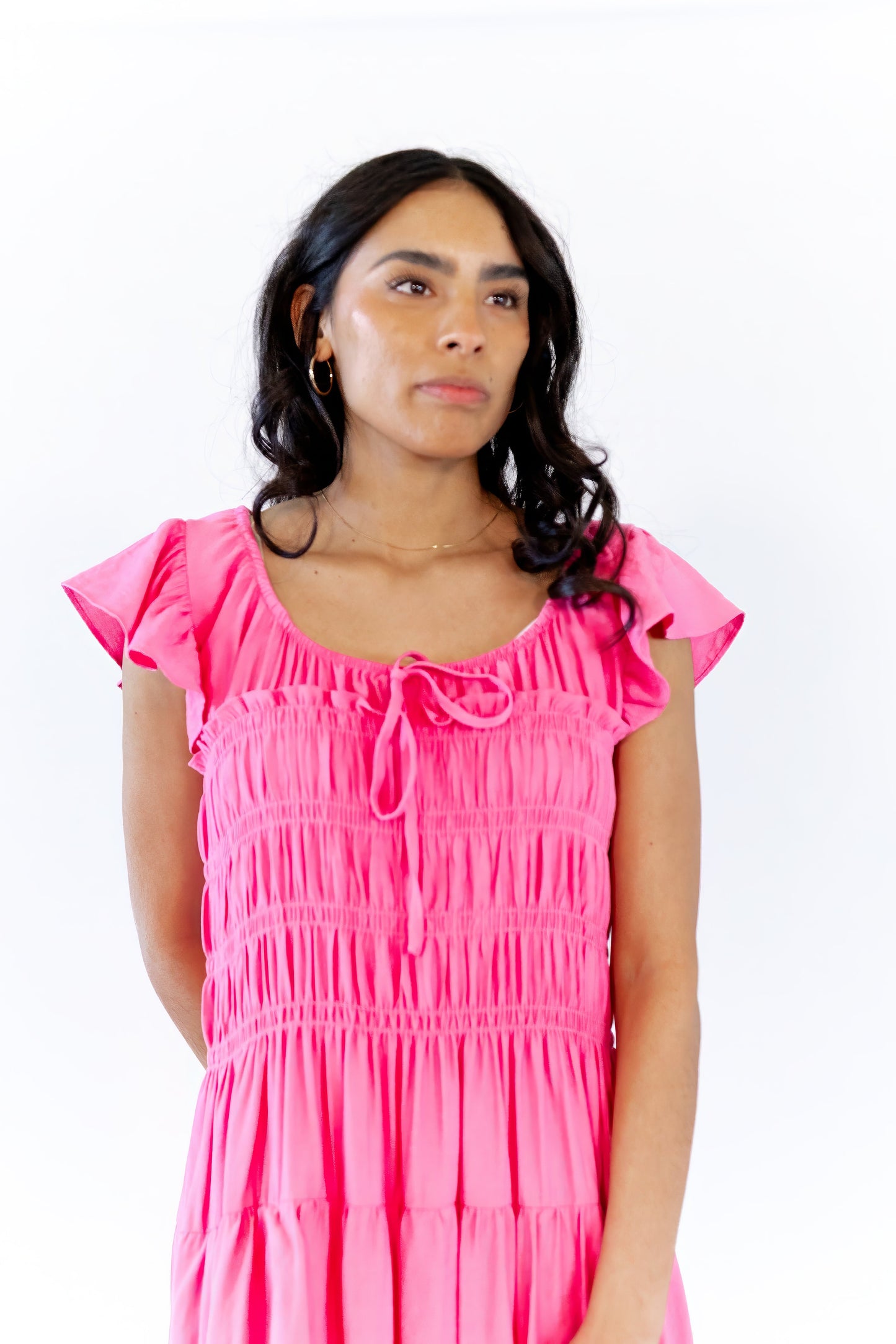 Daphne Smocked Midi Dress