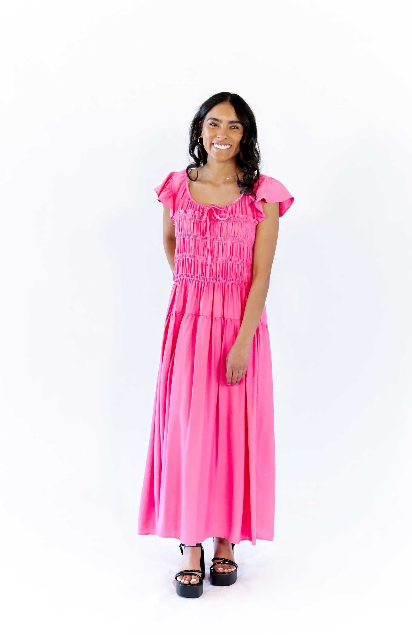Daphne Smocked Midi Dress