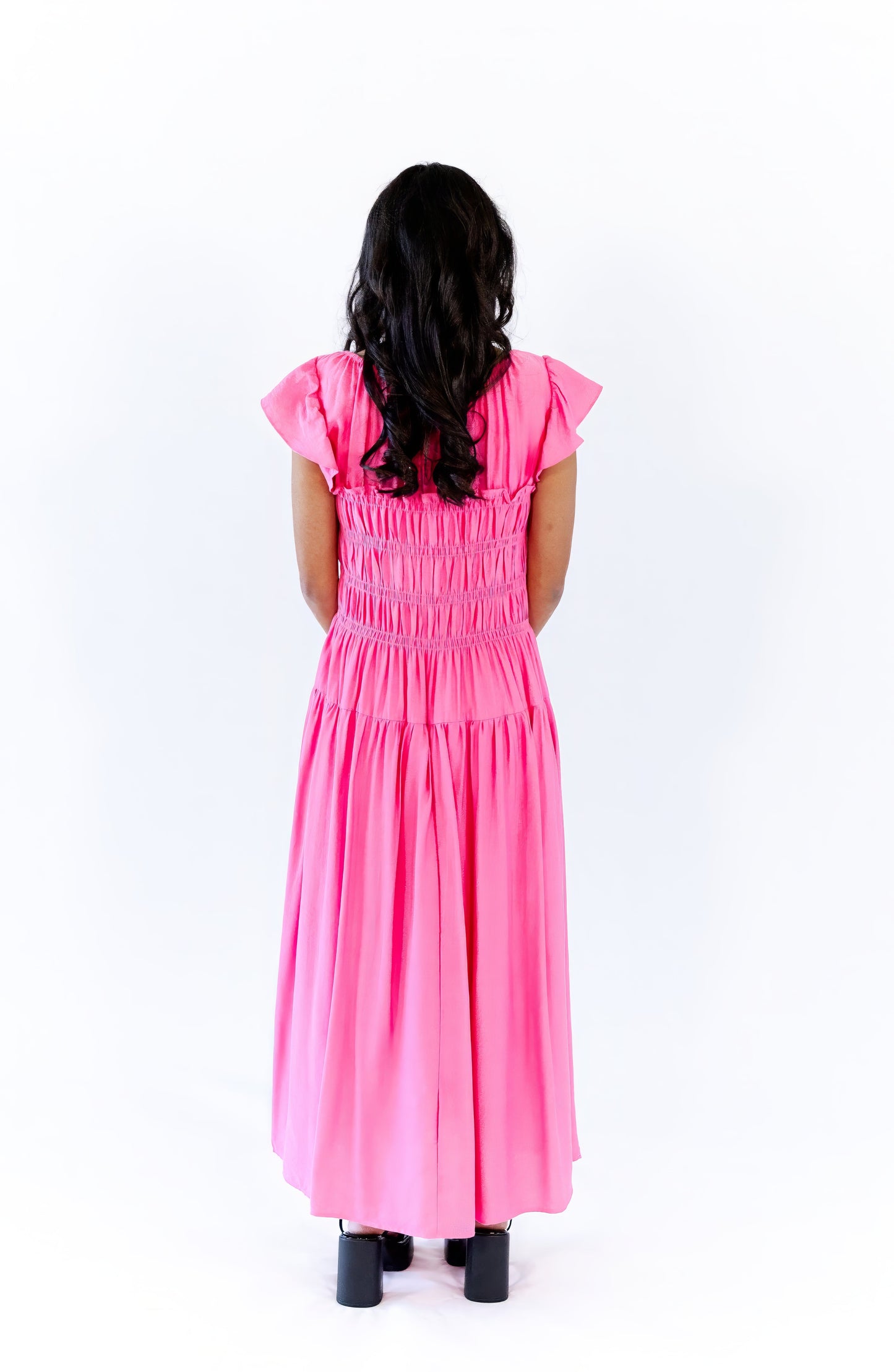 Daphne Smocked Midi Dress