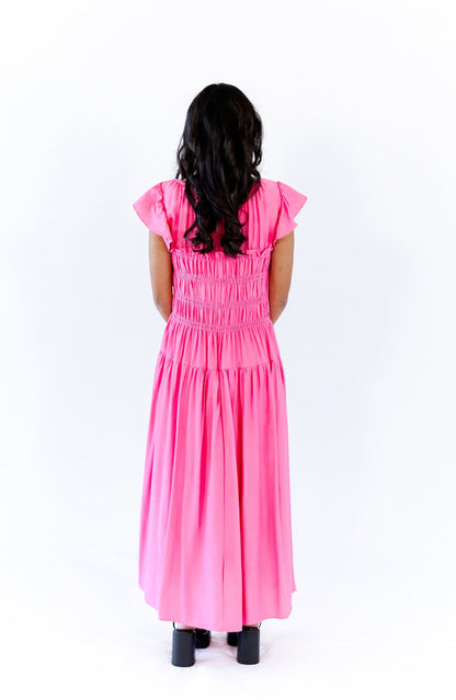 Daphne Smocked Midi Dress