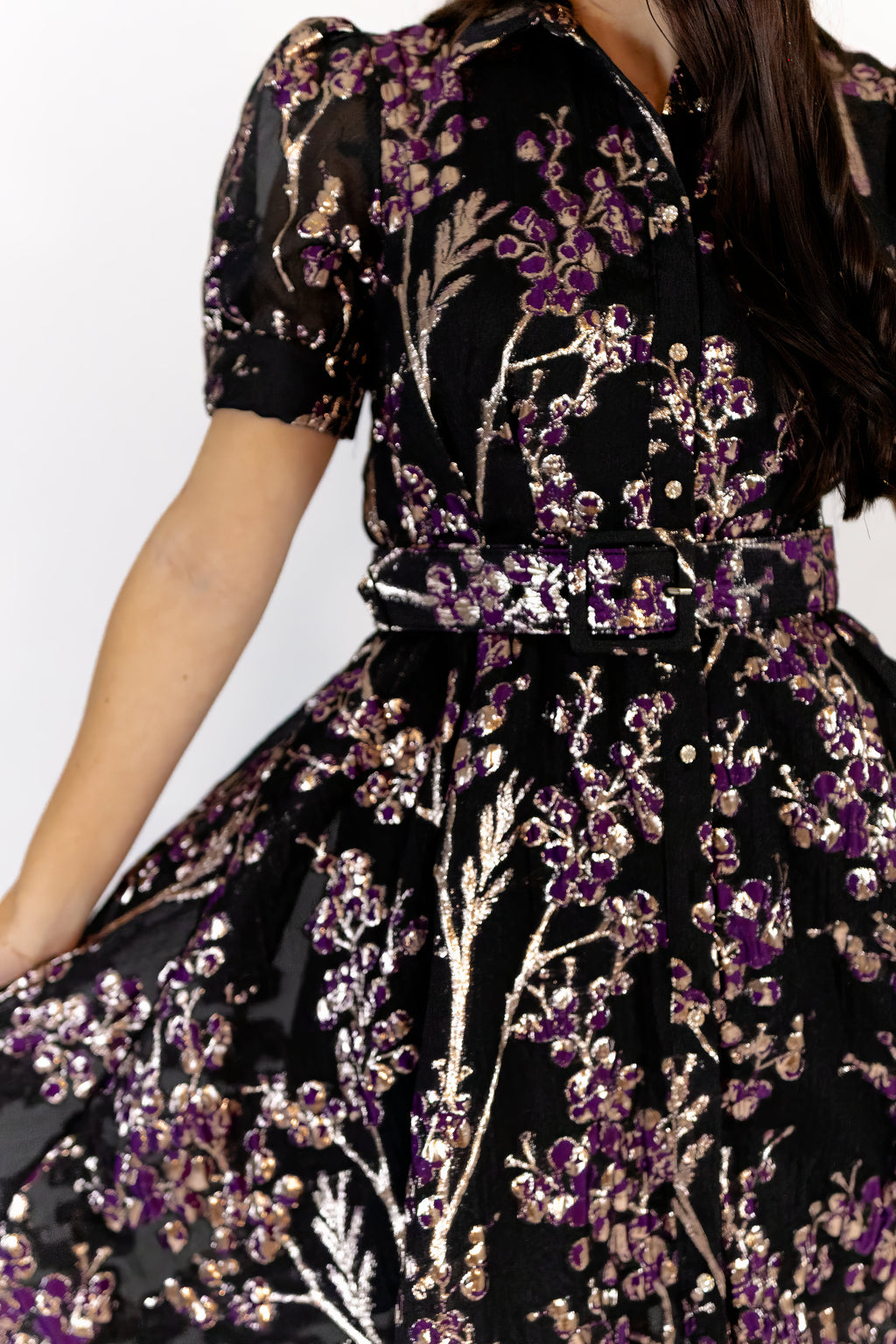 Luna Brocade Button Up Maxi