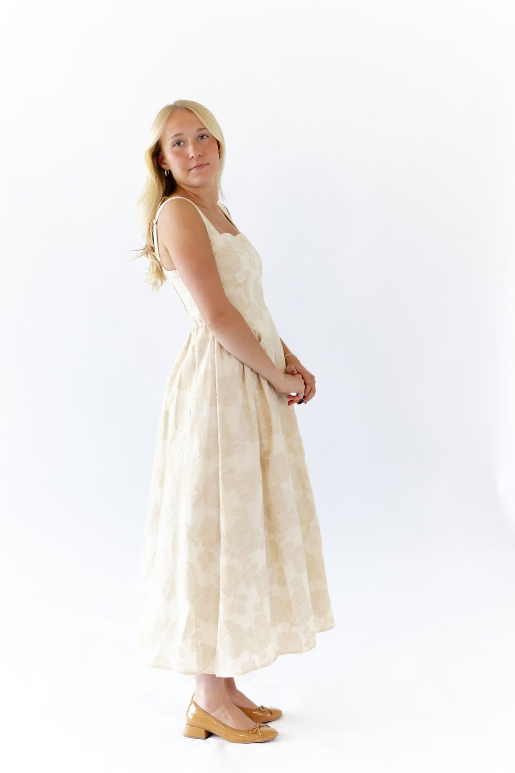 Tayna Jacquard Midi Dress
