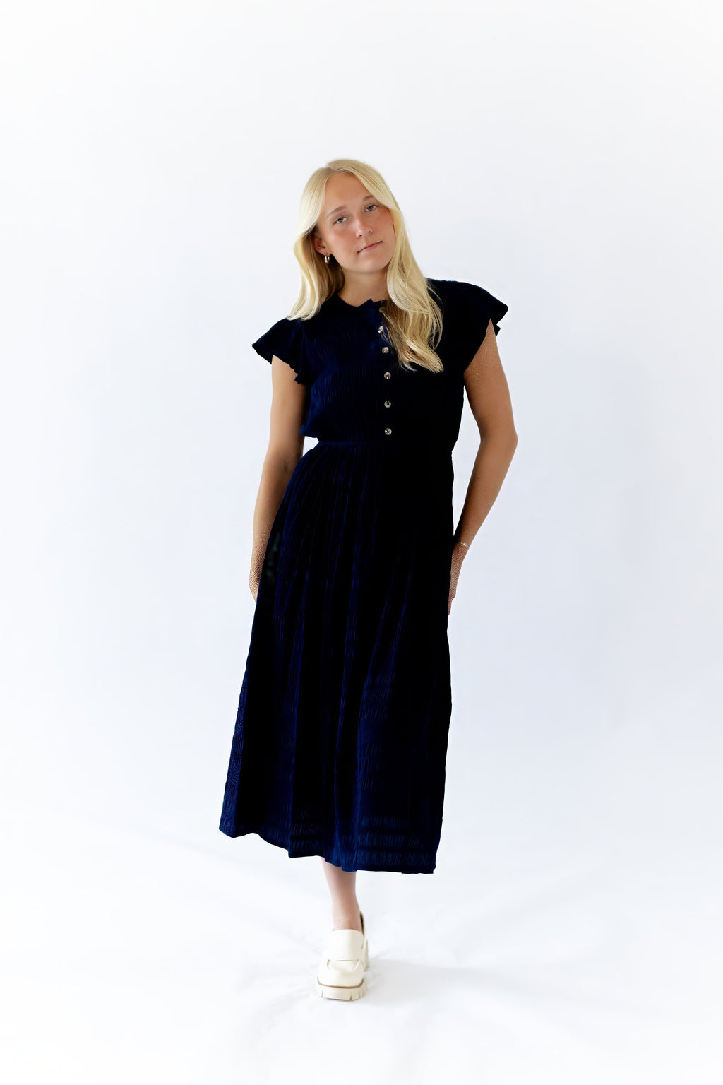 Christie Textured Midi Dress