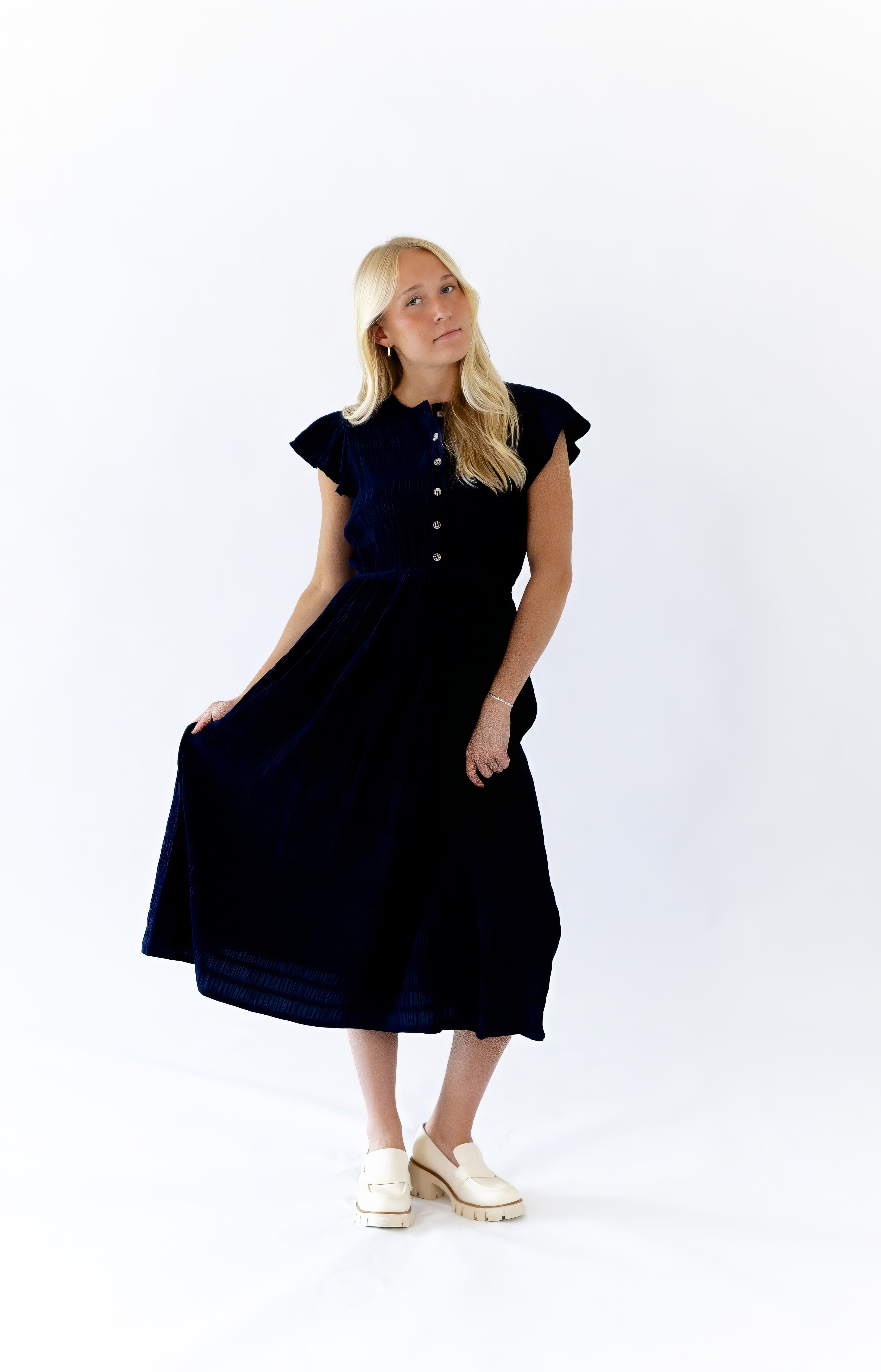 Christie Textured Midi Dress