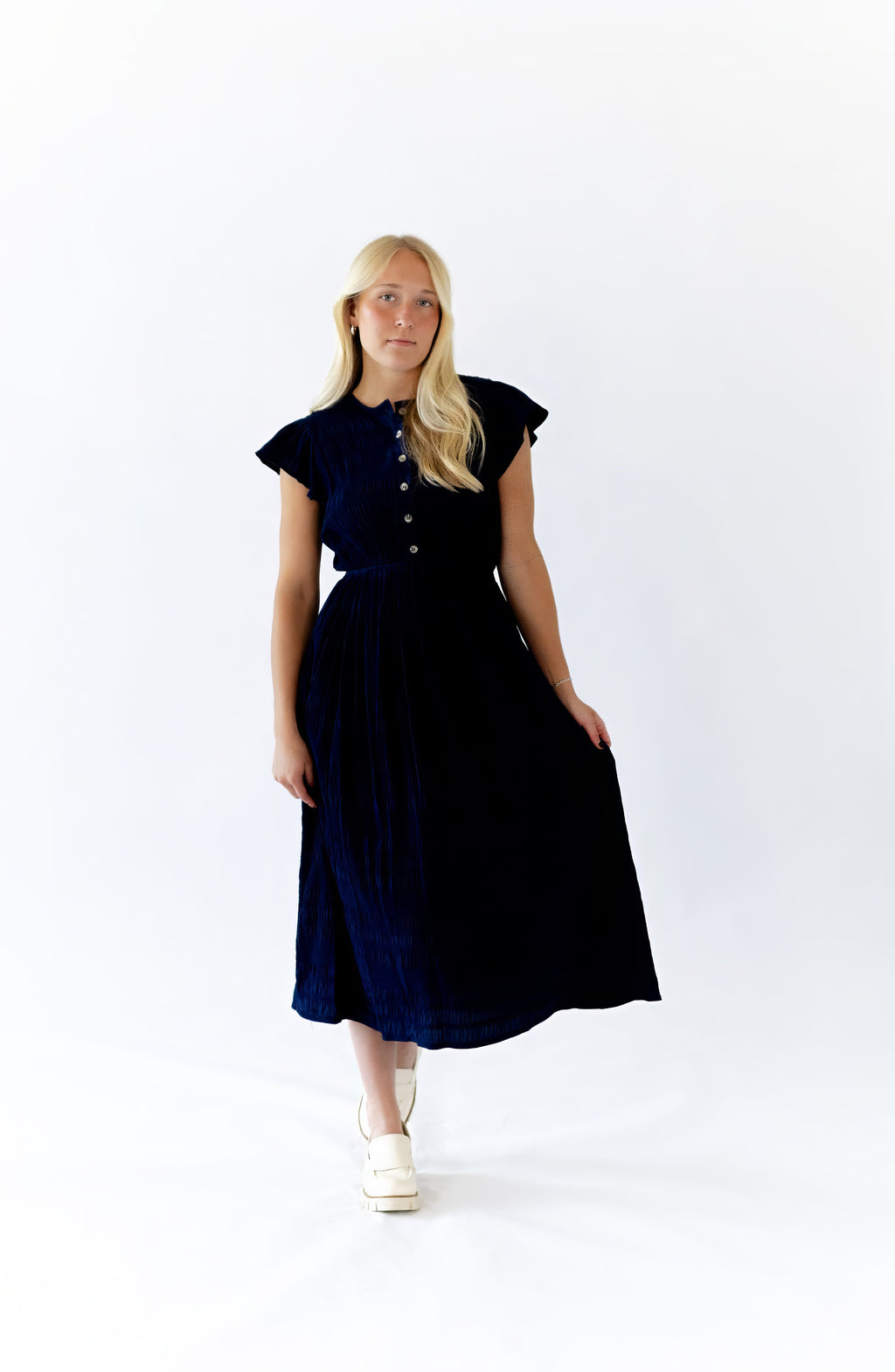Christie Textured Midi Dress
