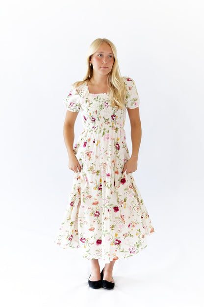 Eleanor Floral Square Neck Dress