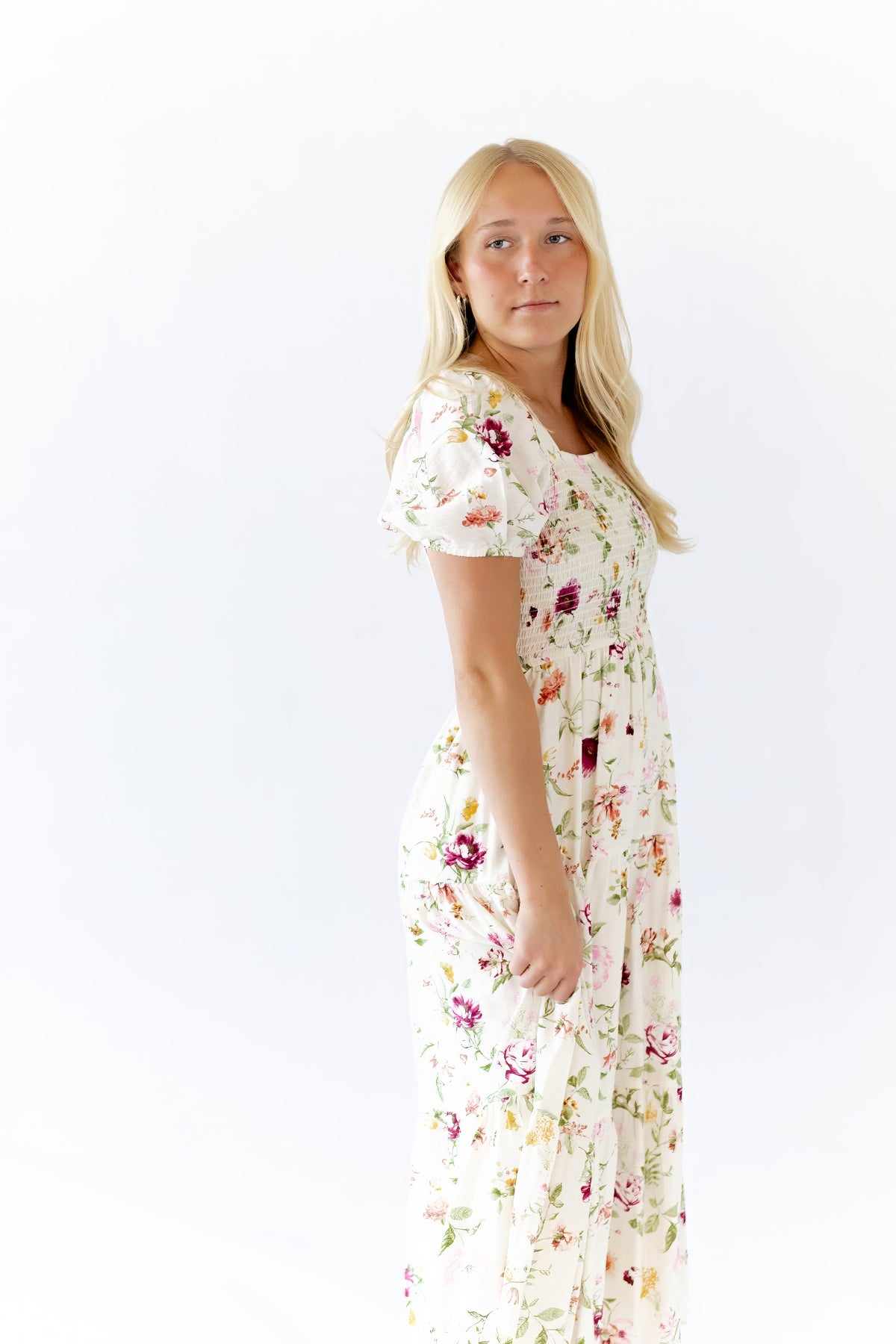 Eleanor Floral Square Neck Dress