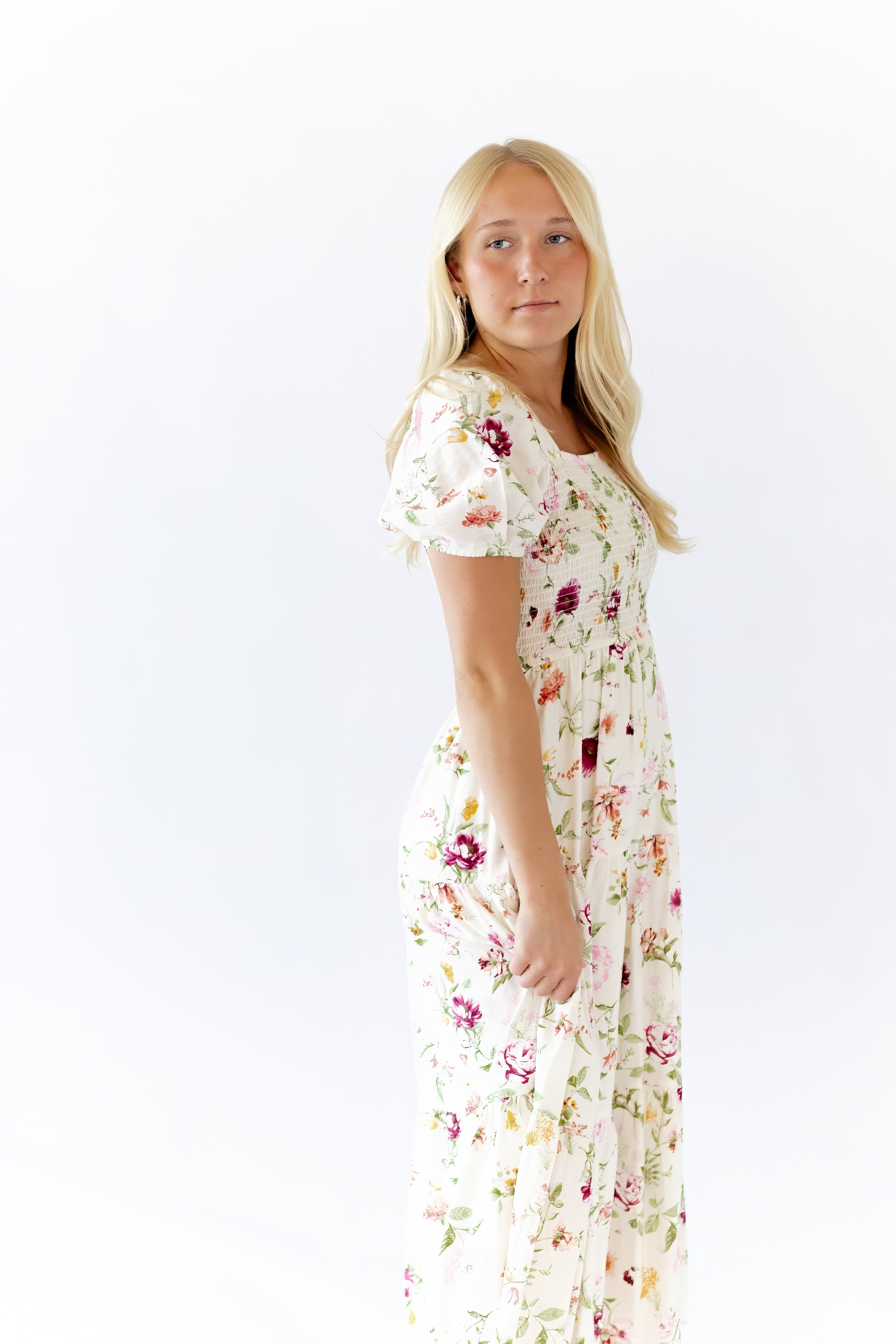 Eleanor Floral Square Neck Dress